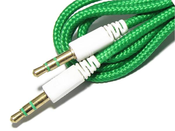 3ft Fabric braided 3.5mm Aux Auxiliary Extension Audio Cable 1m