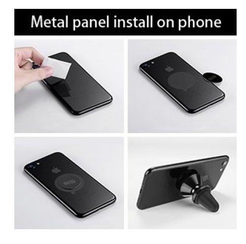 Universal Aluminum Air Vent Magnetic Car Mount Phone Holder 360 Degree Rotation For iPhone Samsung HTC LG