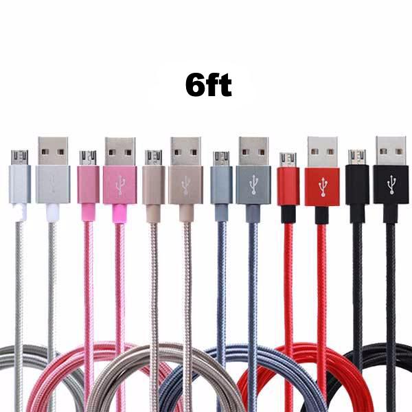 6ft long Fast Charging Braided cable