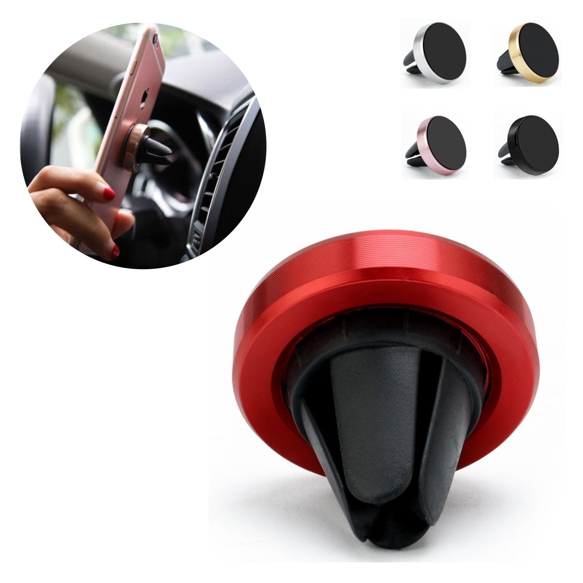 Magnetic Car Air Vent Cell Phone Holder Mount Aluminum Alloy Universal For all Smartphones