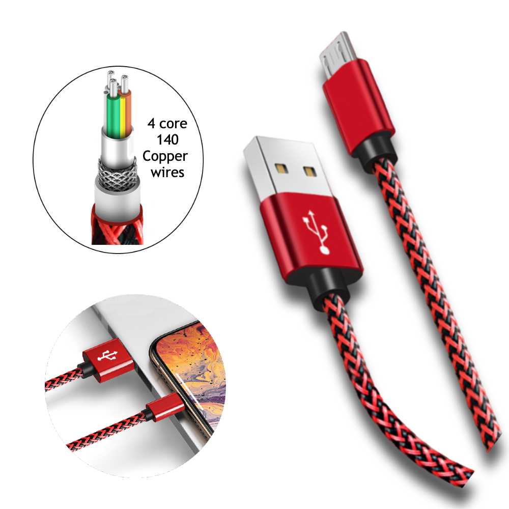3ft 2.4A Fast charging Hemp braided Cable