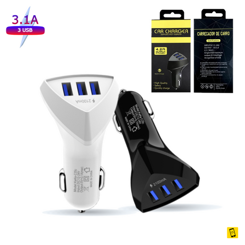 3 USB 3.1A Quick Charge Car Charger