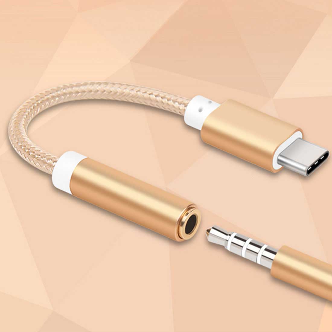 Type C to 3.5mm Aux Audio jack Music Connector Adapter for Type C Phones