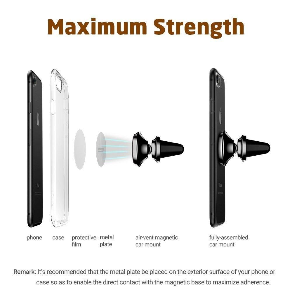 Universal Aluminum Air Vent Magnetic Car Mount Phone Holder 360 Degree Rotation For iPhone Samsung HTC LG
