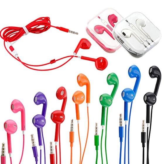 Colorful Earbuds with Volume Control & Mic for iPhone iPad
