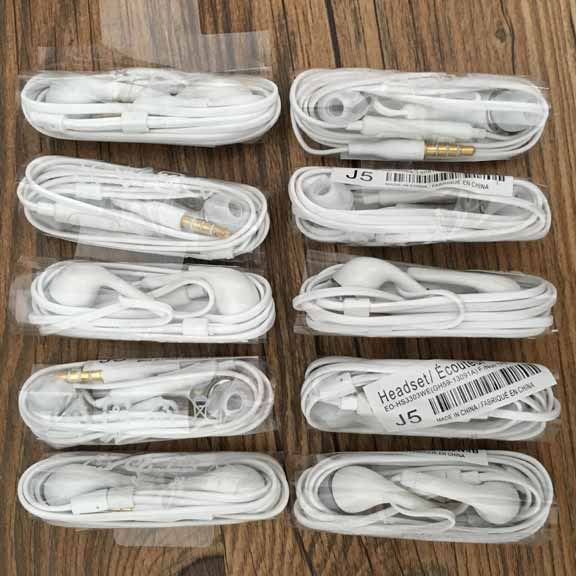 J5 Universal S4 Wired earbuds for Samsung HTC with Volume control & Mic