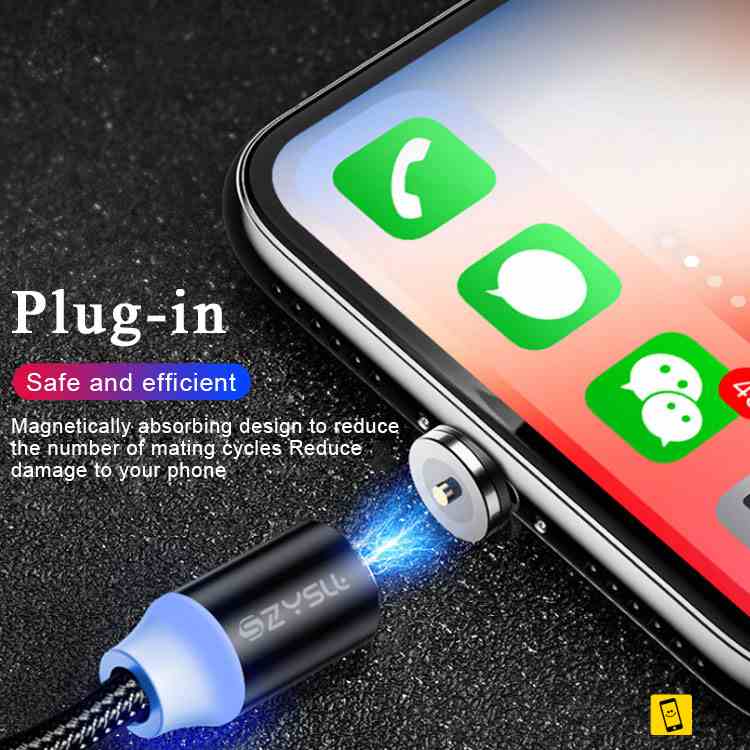 3 in 1 Flexible wire Anti-winding Magnetic USB Cable