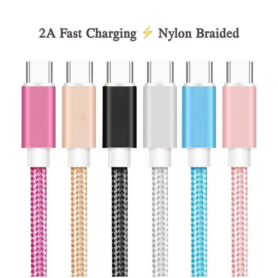 2A Fast Charging Nylon Braided Cable 3.3ft
