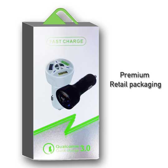 35W 7A QC3.0 Fast Charging 3 USB ports Car Charger Plug