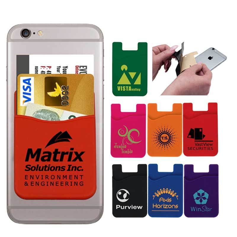 Custom Printed Silicone Card Phone Wallet Sticker