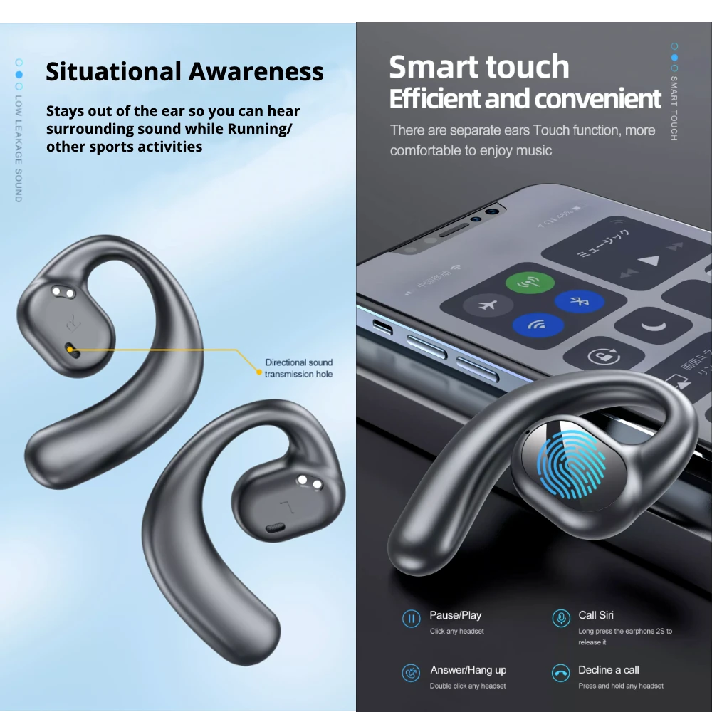 Ubudz™ U34 Bone Conduction Wireless Sports Earbuds