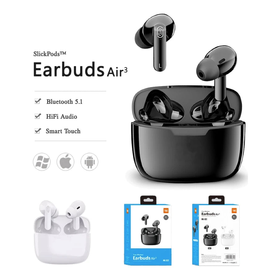 SlickPods™ S22 Earbuds Air3 TWS