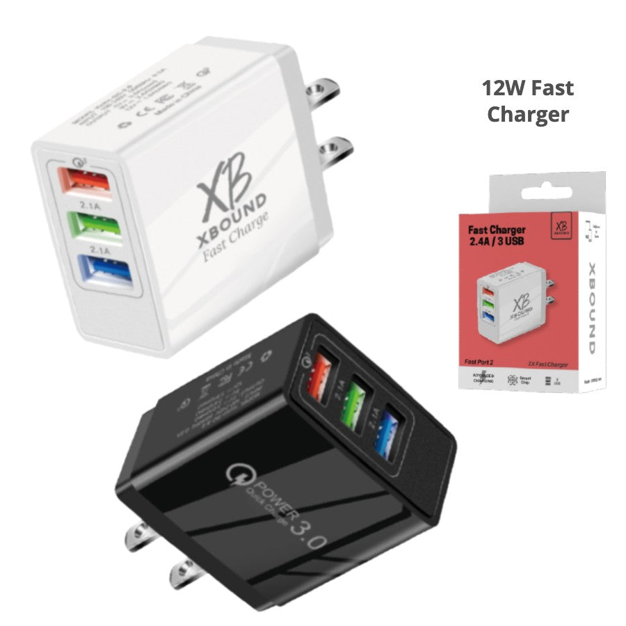 2.4A Fast Port™ 3 USB Wall Charger