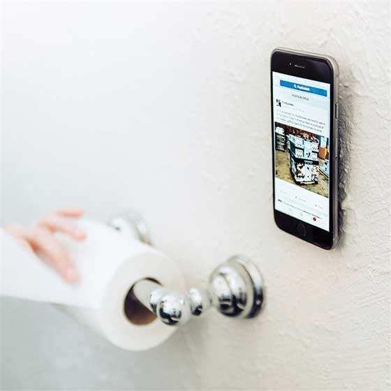 Car wall mount for pop phone grip holders