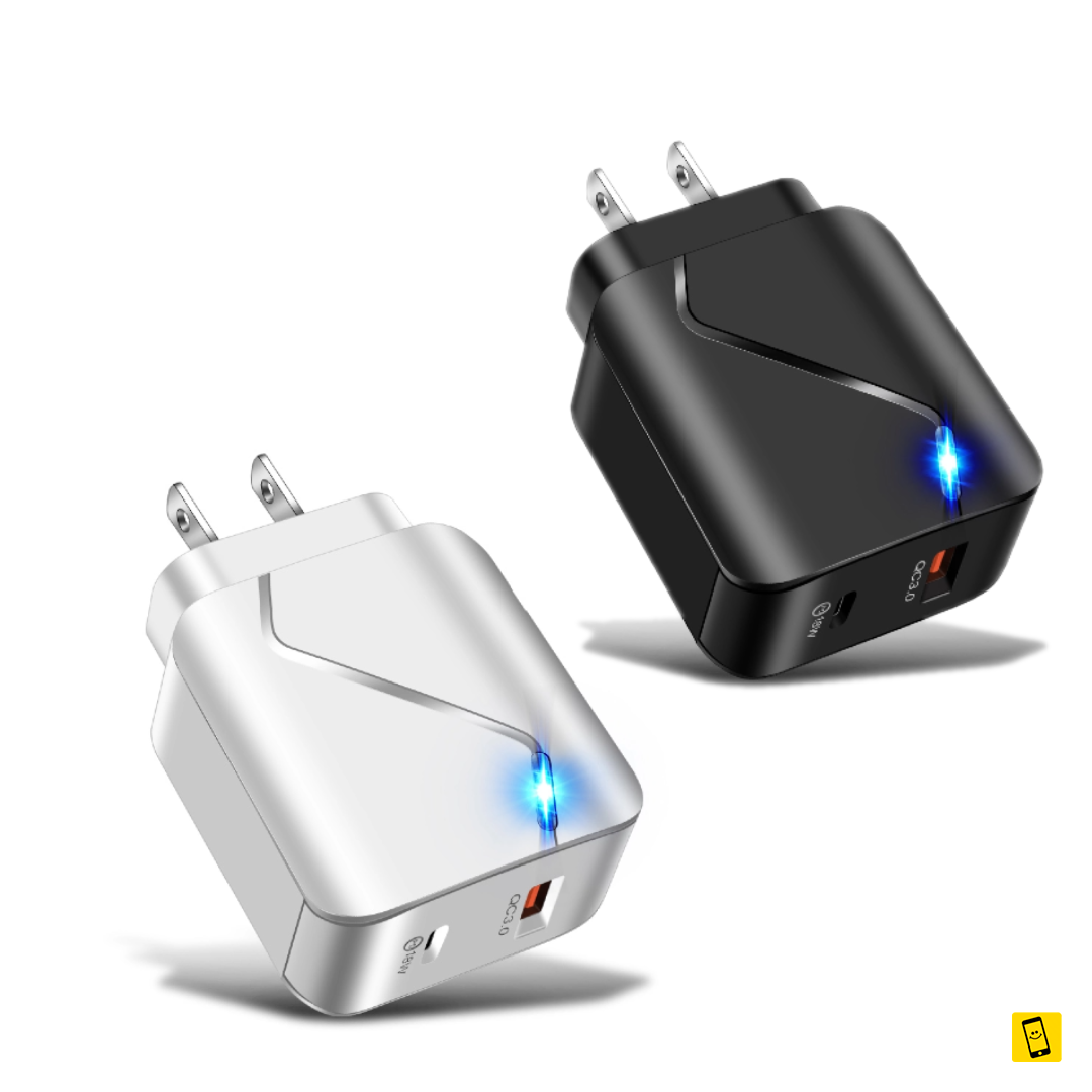 LED QC 3.0 PD 18W USB Wall Charger