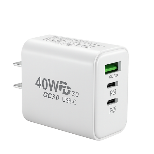 20W 3 port USB-C + C + A Fast Wall Charger PD