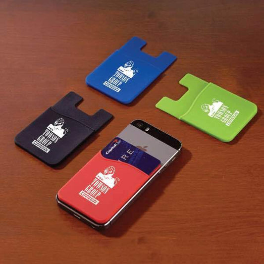 Credit card holder silicon soft sticker adhesive back cover for smart phone