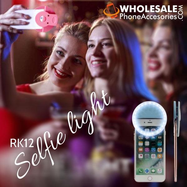 RK 12 LED Selfie Ring Light with 36 LEDs Rechargeable Battery