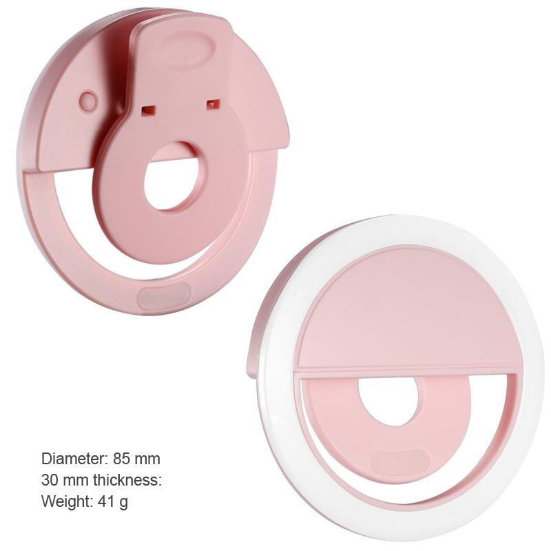 RK 12 LED Selfie Ring Light with 36 LEDs Rechargeable Battery