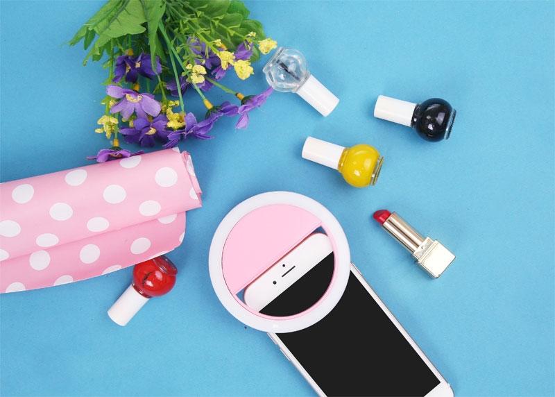 RK 12 LED Selfie Ring Light with 36 LEDs Rechargeable Battery