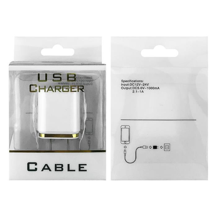 5V 2.1/1A Dual USB Wall Charger