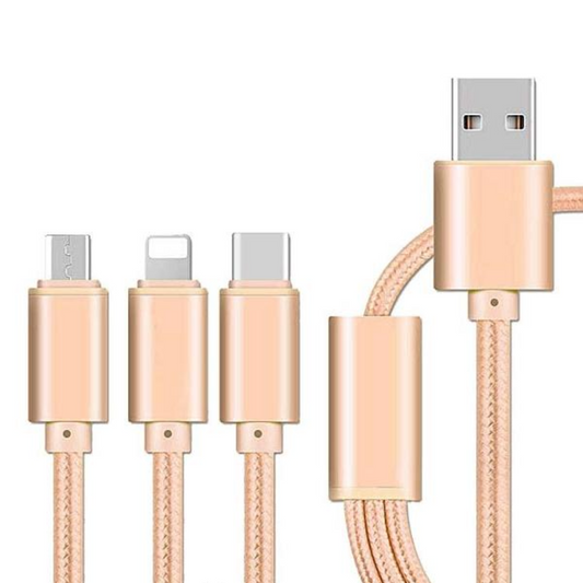 3 in 1 2A Quick Charge USB Cable