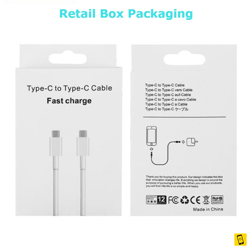 3ft 60W PD 3A USB C to C Cable