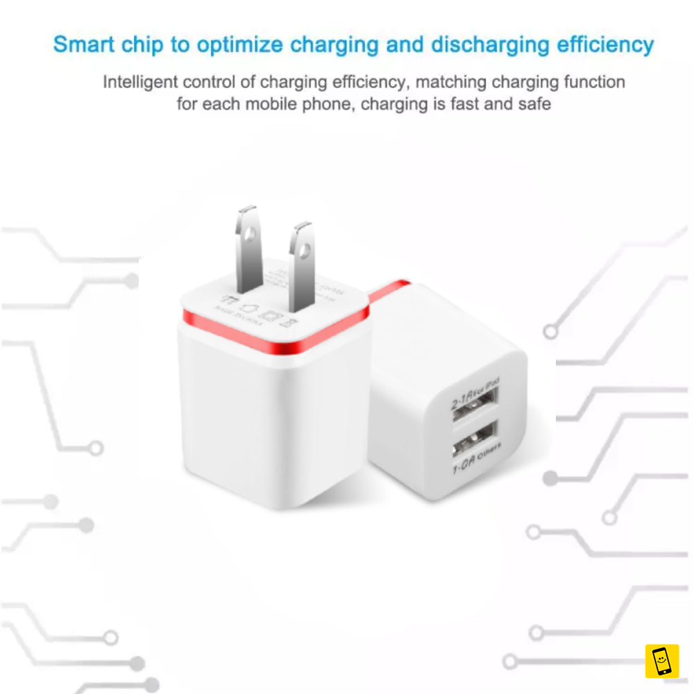 5V 2.1/1A Dual USB Wall Charger