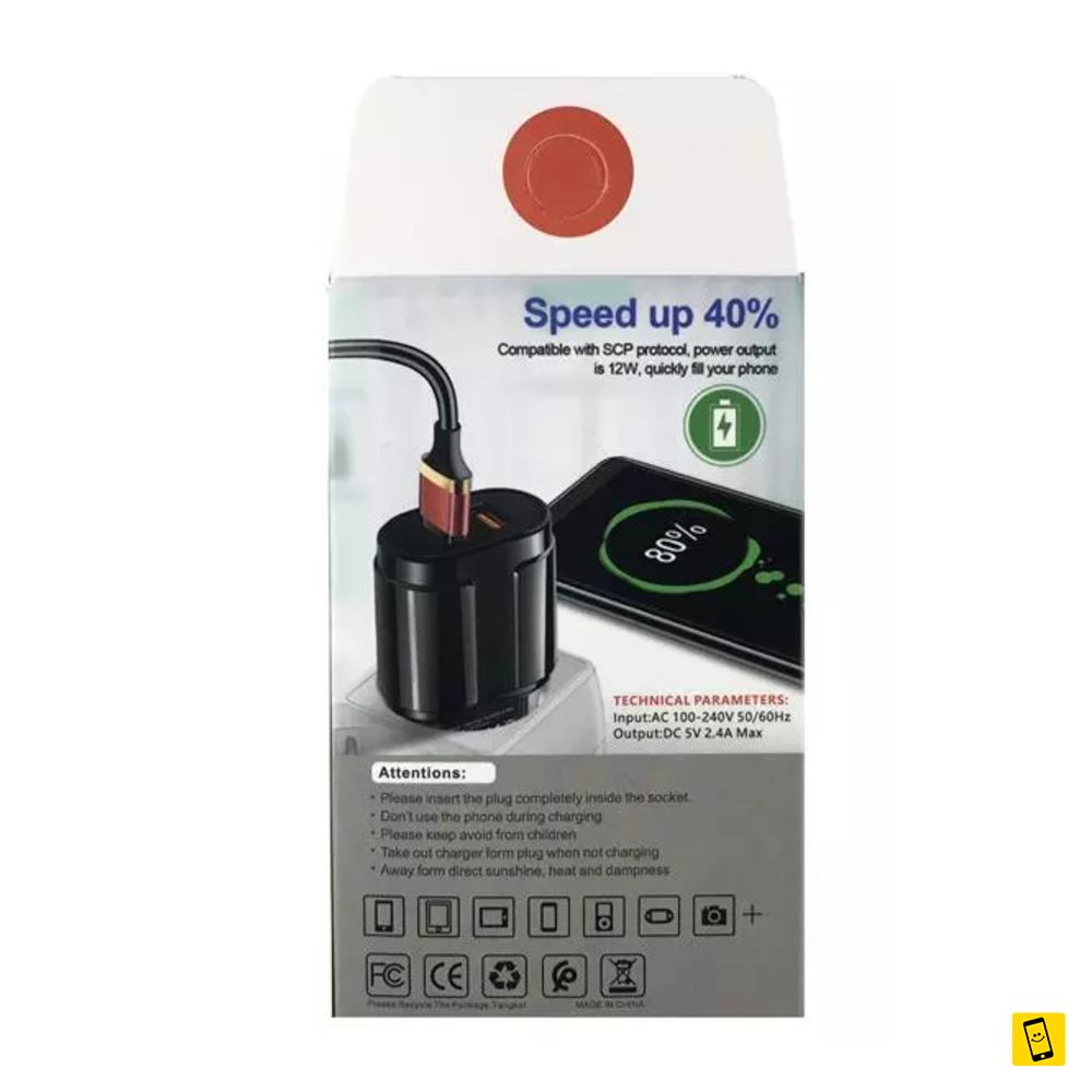 5V 2.4A Dual Port USB Fast Wall Charger