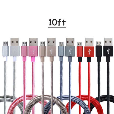 10Foot 2A Fast Charging Braided Cable