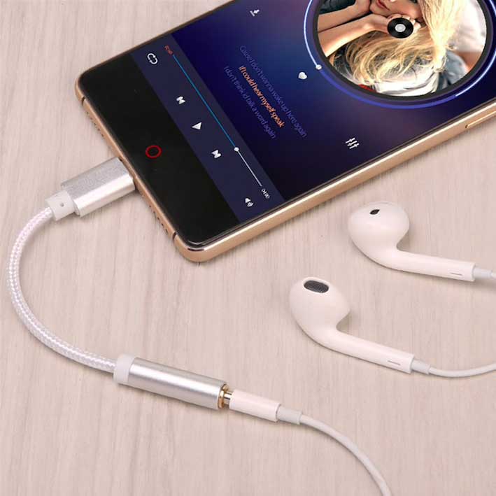 Type C to 3.5mm Aux Audio jack Music Connector Adapter for Type C Phones