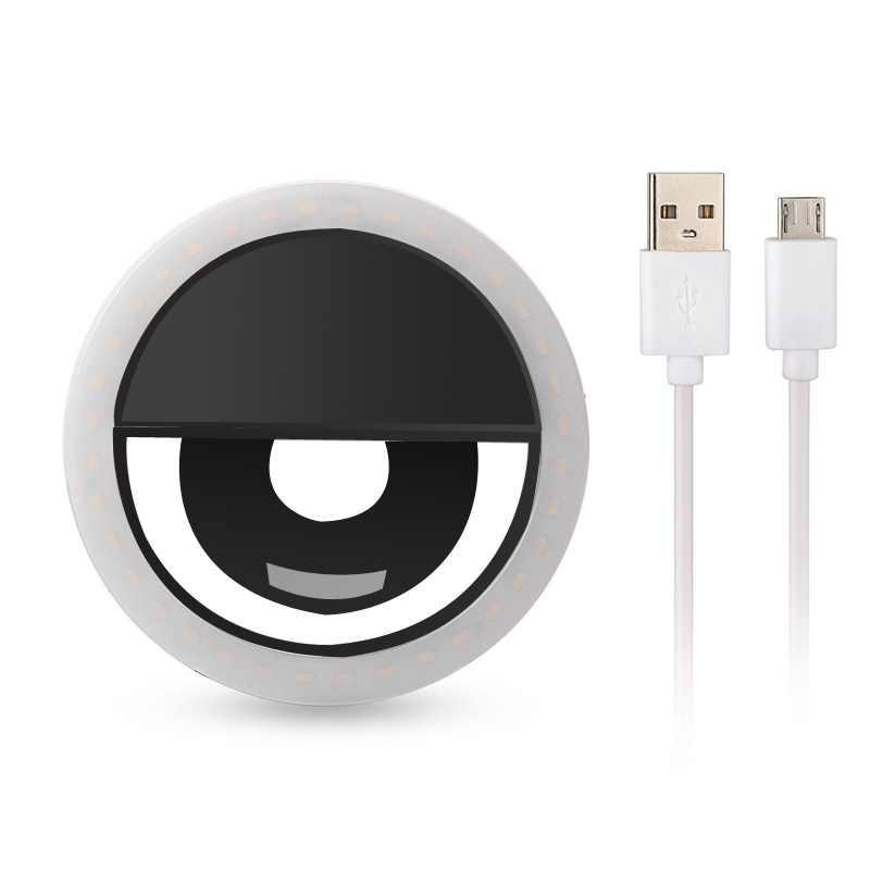 RK 12 LED Selfie Ring Light with 36 LEDs Rechargeable Battery