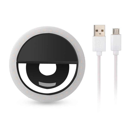 RK 12 LED Selfie Ring Light with 36 LEDs Rechargeable Battery