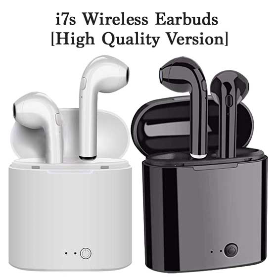 [High Quality] i7s TWS Wireless Bluetooth 5.0 +EDR Earbuds Headsets with charging case
