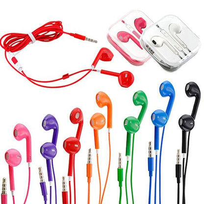 Colorful Earbuds with Volume Control & Mic for iPhone iPad
