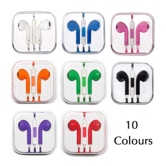 Colorful Earbuds with Volume Control & Mic for iPhone iPad