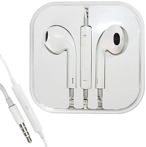 3.5mm White Earbuds for iPhone iPad Volume control & Mic