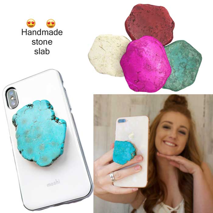 Bulk Wholesale Popsocket Handmade Turquoise GemStone Slab Pop socket ...