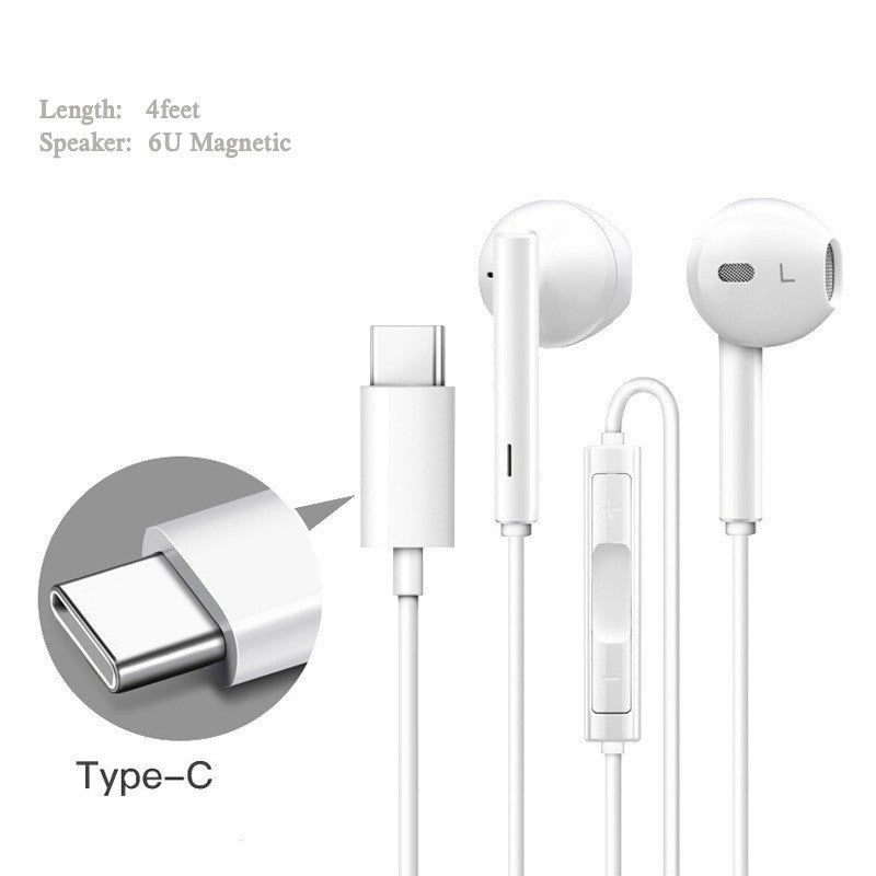 Type C Earbuds with Volume control and Mic