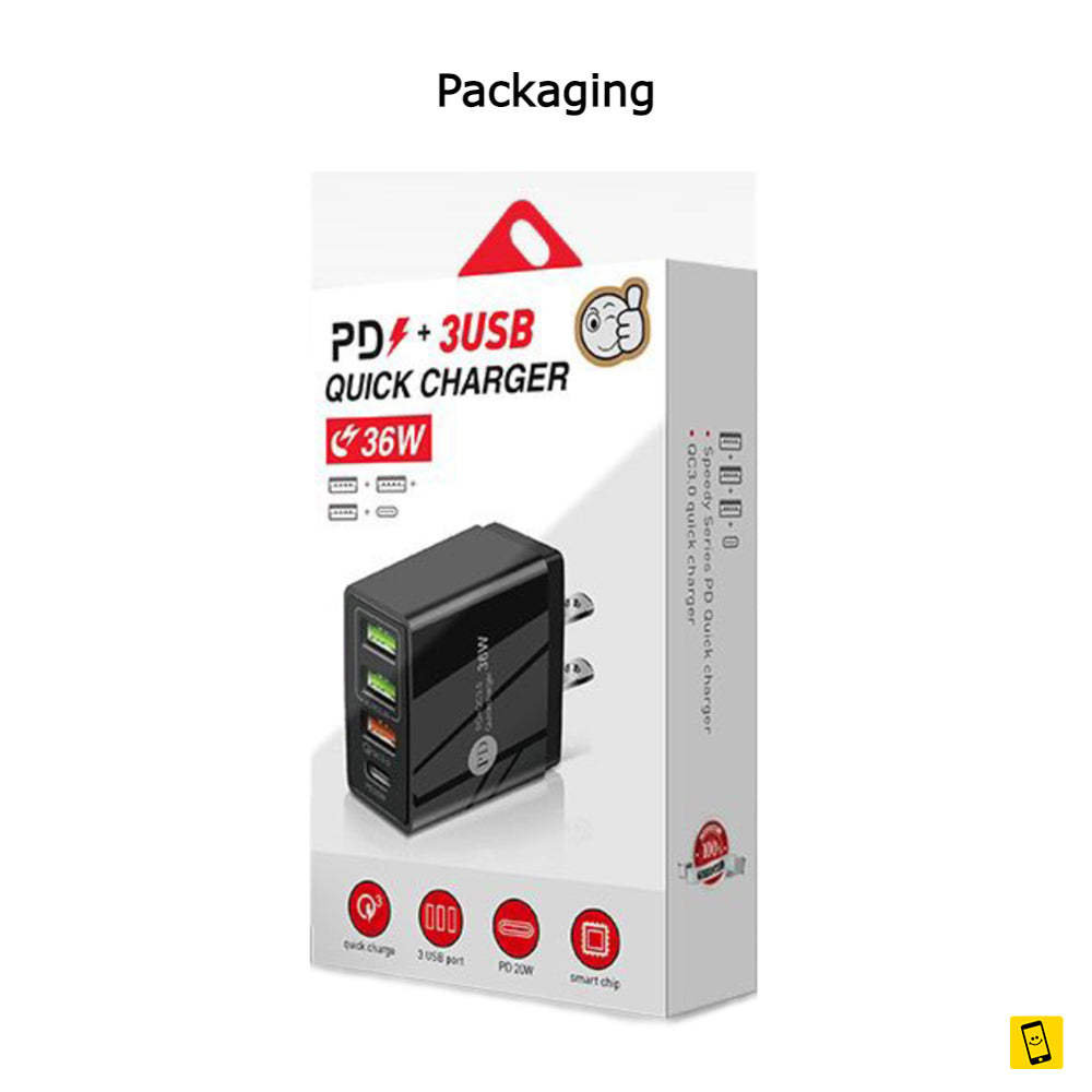 QC3.0 PD 20W Dual USB Wall Charger