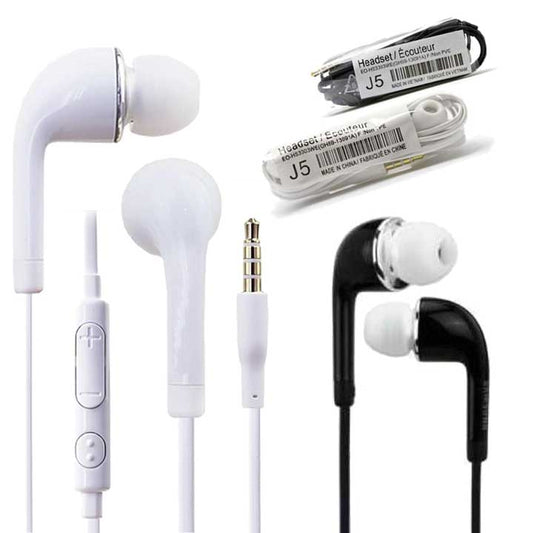 J5 Universal S4 Wired earbuds for Samsung HTC with Volume control & Mic