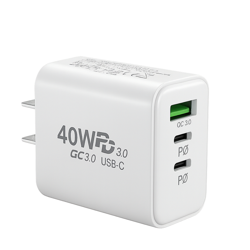 20W 3 port USB-C + C + A Fast Wall Charger PD