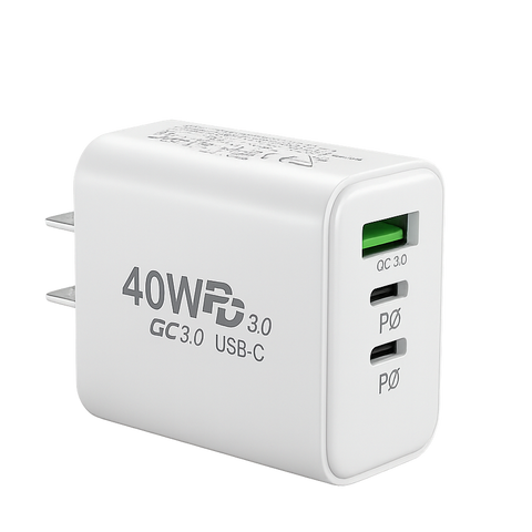 20W 3 port USB-C + C + A Fast Wall Charger PD