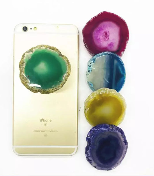 Real Natural Agate Stone Slab phone grip [HIGH QUALITY]