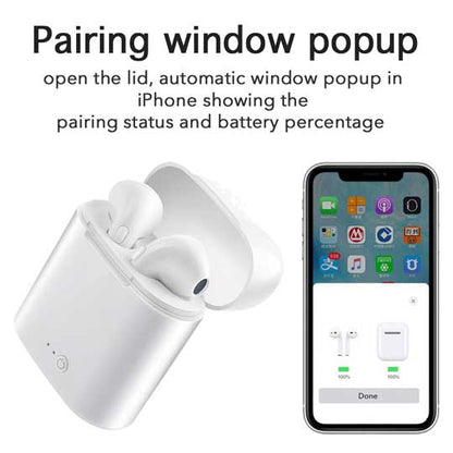 [High Quality] i7s TWS Wireless Bluetooth 5.0 +EDR Earbuds Headsets with charging case