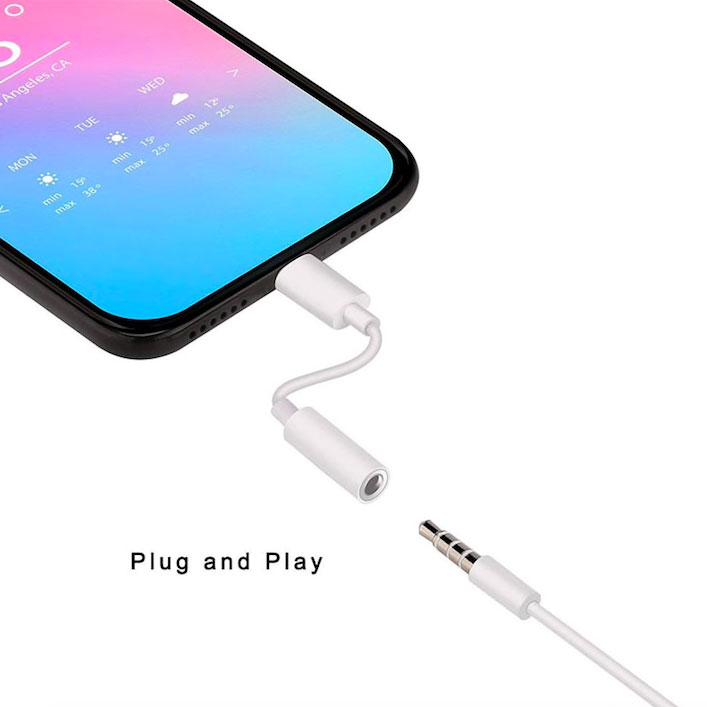 iPhone lightning to 3.5mm aux audio jack adapter [Latest iOS]