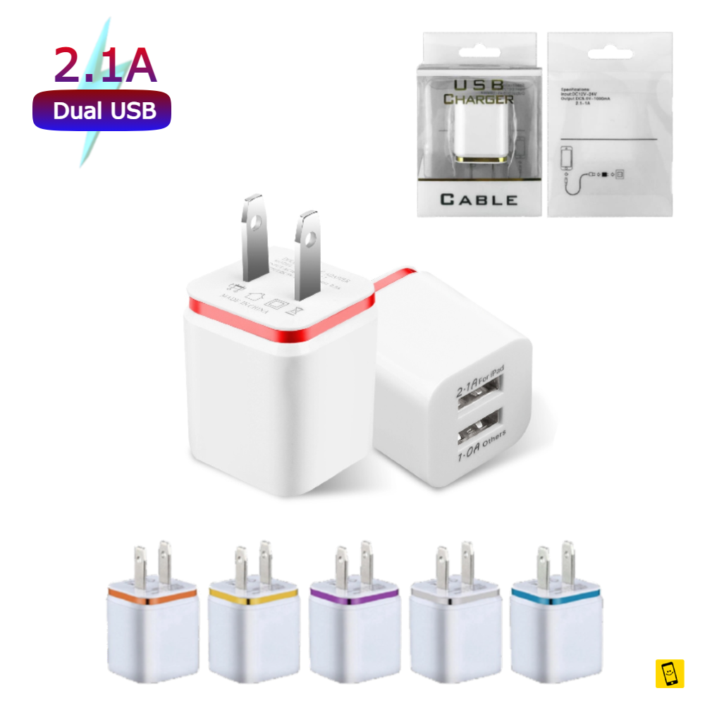 5V 2.1/1A Dual USB Wall Charger