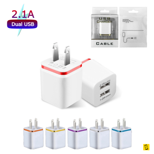 5V 2.1/1A Dual USB Wall Charger