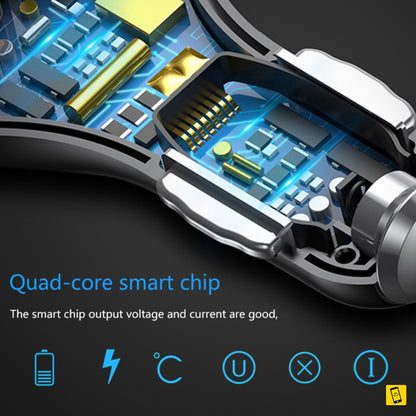 3 Port USB Car Charger QC 3.0 PD Type C Fast Charger 3.5A [PREMIUM AA+]