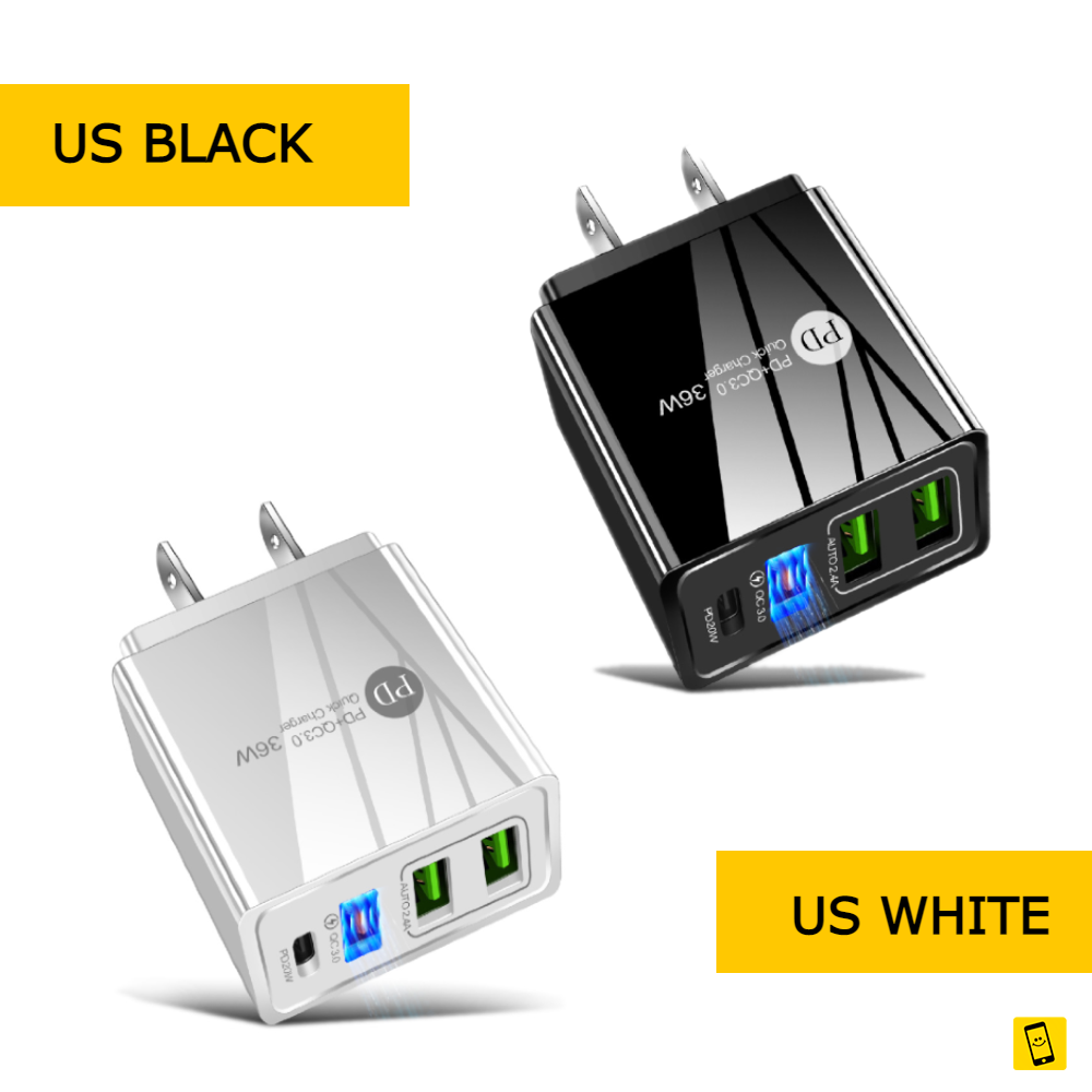 QC3.0 PD 20W Dual USB Wall Charger